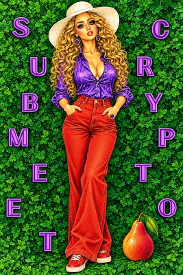 Pictures of the Holy Book: SubMeet Crypto: Vibrant Poster with Curls 💜🎨 #Salvation