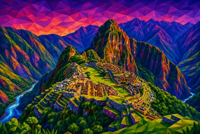 Pictures of the Holy Book: From a distance, the chin, mouth, and nose of King Nebuchadnezzar of Assyria are visible 👑🤴, while Machu Picchu represents the city of Bethulia from the Book of Judith ⛰️ #Salvation #Allegory