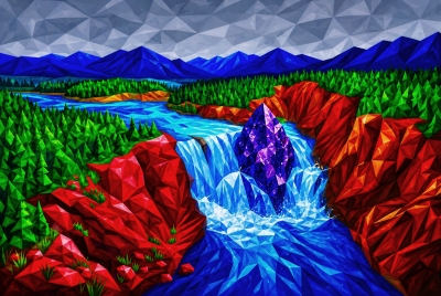 Pictures of the Holy Book: Super Crystal Waterfall ⛰️ #Salvation
